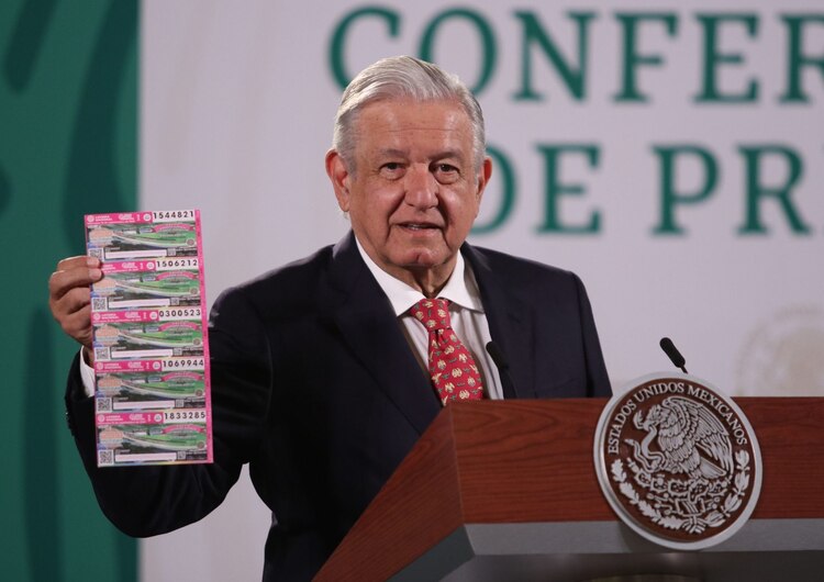 AMLO en Palacio Nacional.