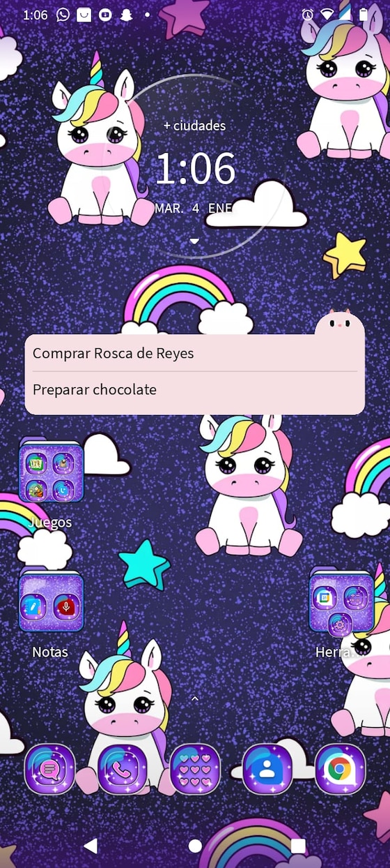 Puedes utilizar los widgets de "Lindo Nota" para no perder de vista tus compras pendientes