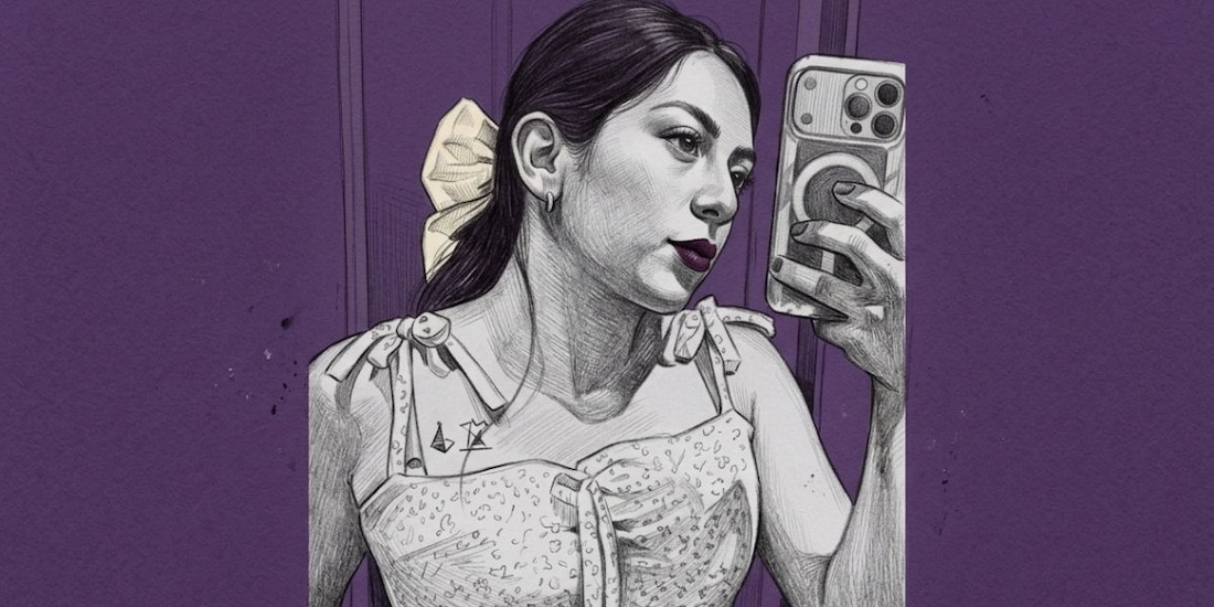 Ilustración generada con IA de Edith Guadalupe, presunta víctima de feminicidio.