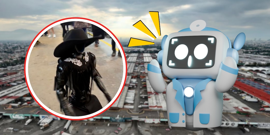 Captan robot en Central de Abastos