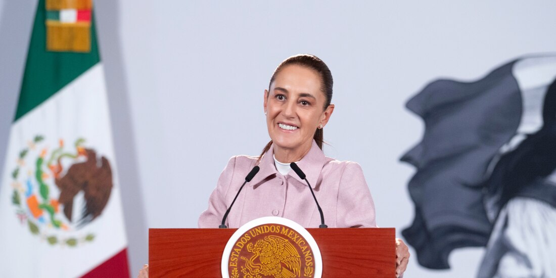 Conferencia de Claudia Sheinbaum en Palacio Nacional.