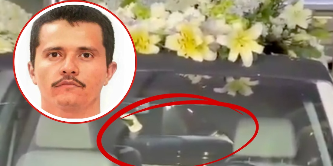 Féretro de oro del funeral de ‘El Mencho’