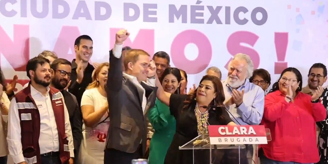 Javier López Casarín y Clara Brugada.