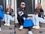 Eminem fue gratamente sorprendido por su hija con un jersey de los Lions de por medio.