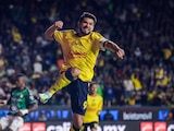 Henry Martín celebra su gol en el triunfo del América sobre el León.