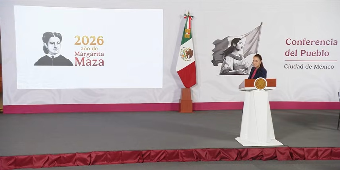 La Presidenta de México este lunes en conferencia de prensa.
