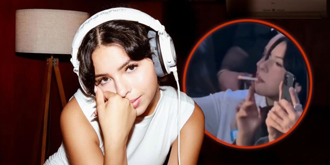 Captan a Ángela Aguilar fumando y desata burlas