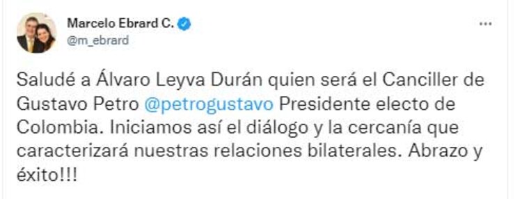 El mensaje de Marcelo Ebrard en Twitter