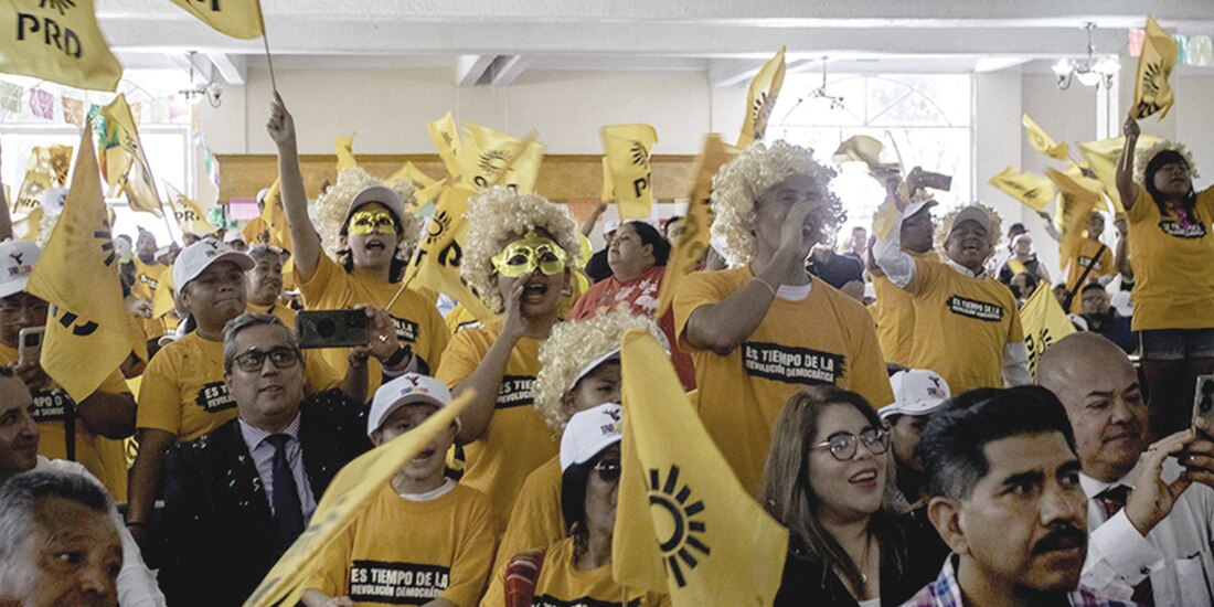 Militantes del PRD en un acto de campaña del excandidato Santiago Taboada el pasado 4 de marzo.