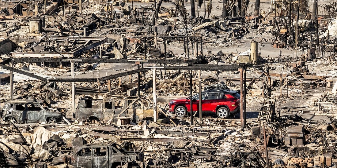Comunidades totalmente calcinadas reflejan el nivel de devastación, ayer.