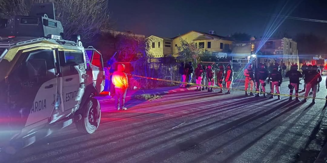 En este punto se dio el choque armado entre elementos del Ejército y miembros del crimen organizado, ayer.