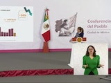 La Presidenta de México este miércoles en Palacio Nacional.