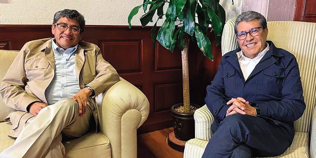 Saúl (izq.) y Ricardo Monreal, reunidos en Zacatecas el 5 de septiembre del 2025.
