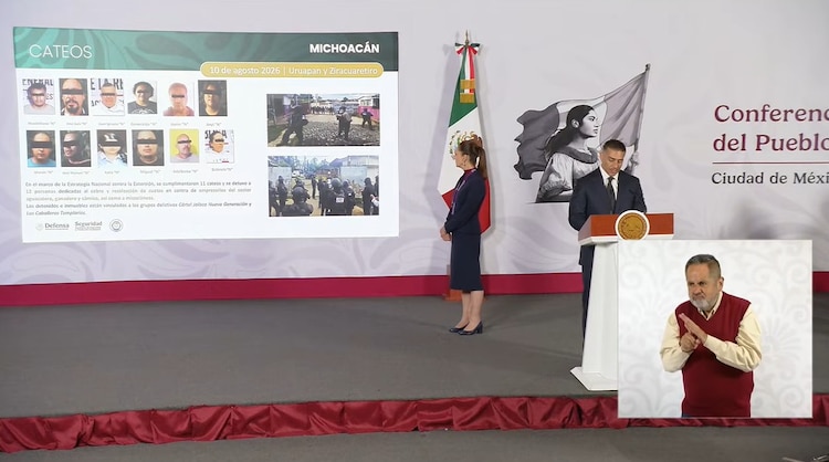 Omar García Harfuch participó en la Conferencia del Pueblo, donde también se informó sobre reducción de homicidios.