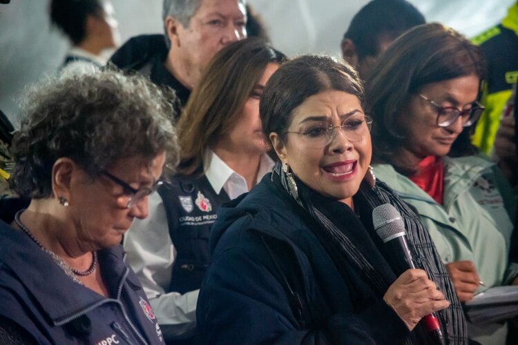 Clara Brugada, Jefa de Gobierno, en conferencia de prensa.