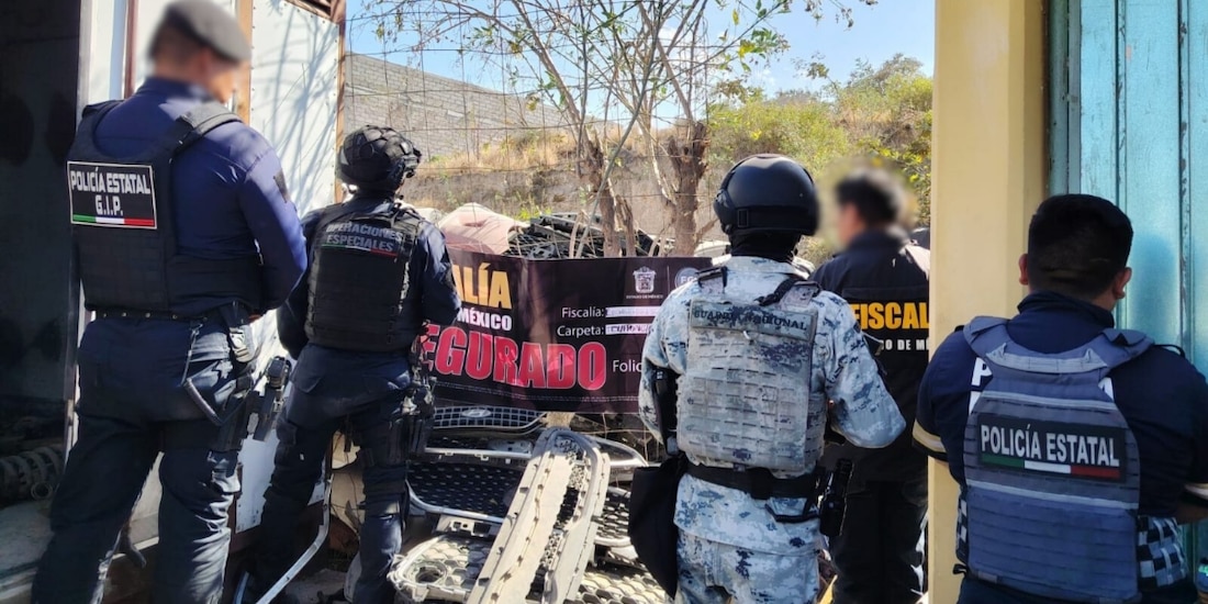 Aseguran 30 toneladas de autopartes