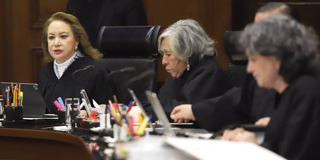 Sesión del pleno de la Suprema Corte de Justicia, ayer.