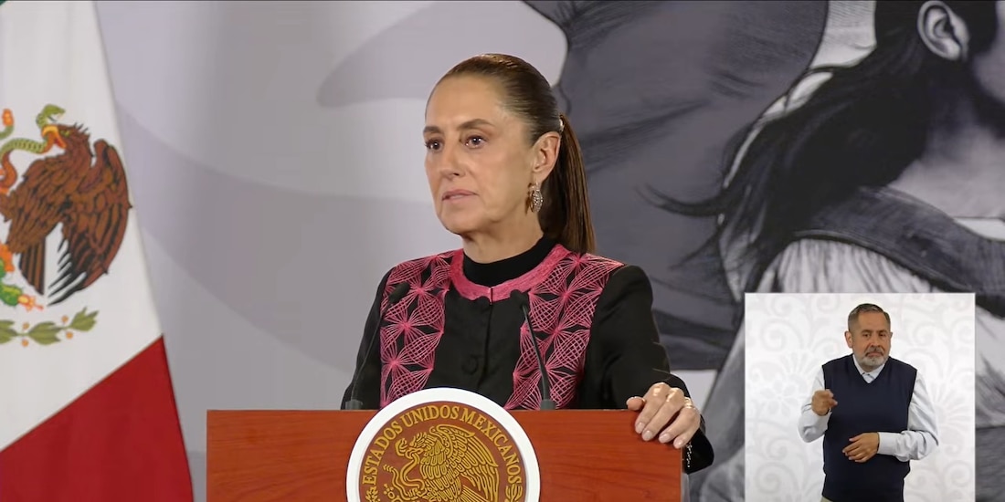 Claudia Sheinbaum en su conferencia de este miércoles.