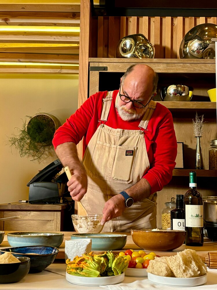 El chef Giorgio Barchesi, durante un showcooking en la Ciudad de México.