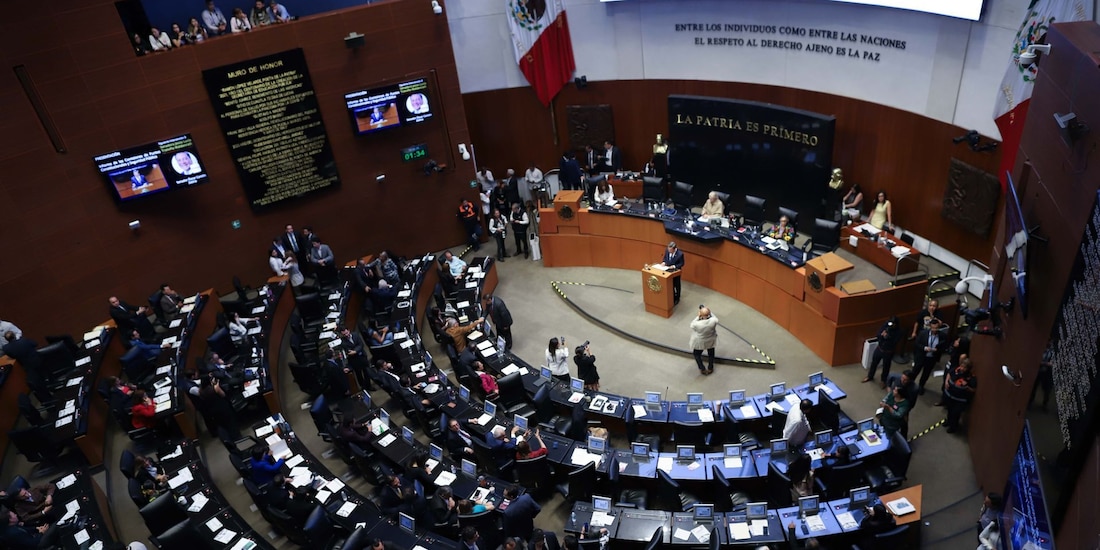 Sesión en el Senado de la República, en una fotografía ilustrativa.