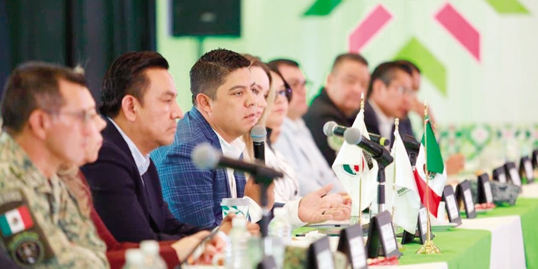 El gobernador de SLP, Ricardo Gallardo, ayer, en el Consejo de Seguridad.