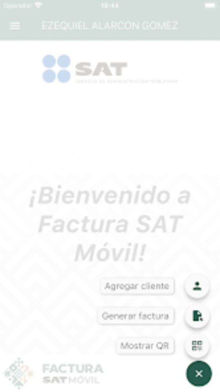 QR se genera desde la aplicación.