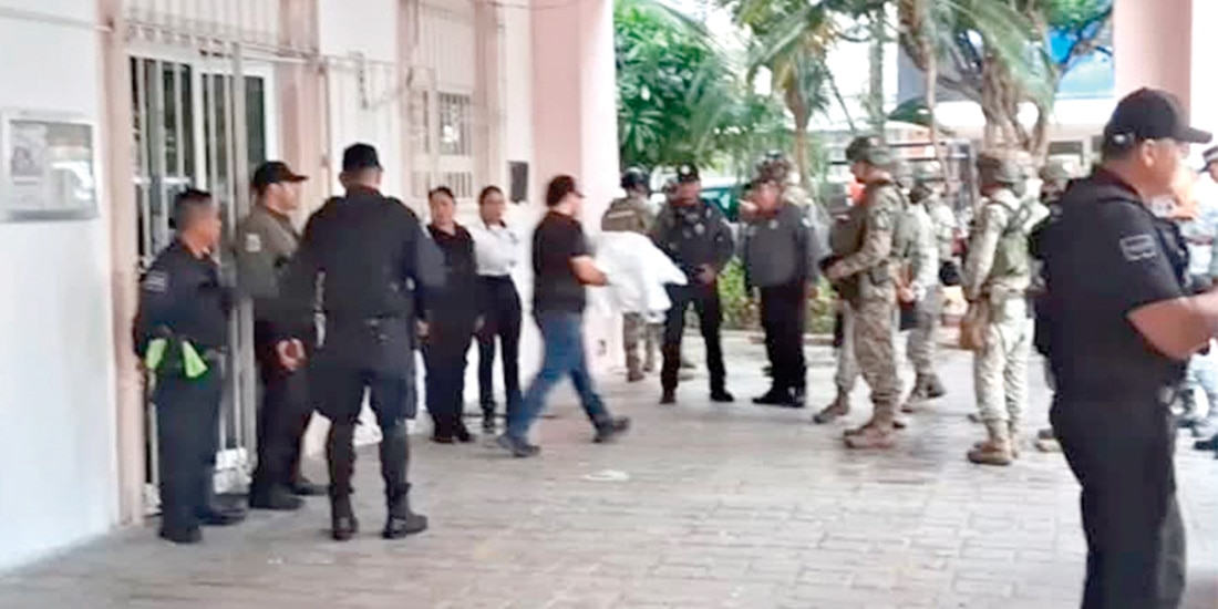 ASPECTO del trabajo pericial llevado a cabo por las autoridades, después de la localización de los restos humanos.