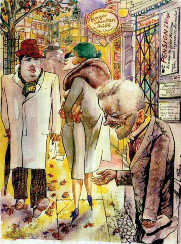 Escena callejera en Berlín, George Grosz