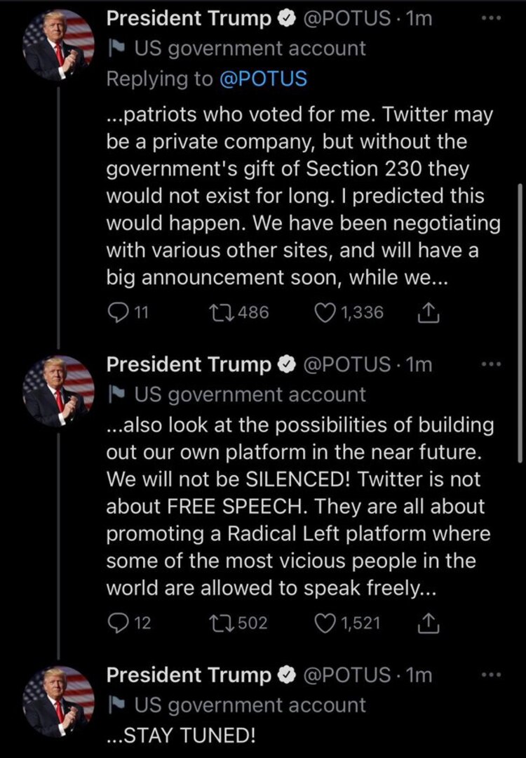 Trump Responde a Twitter.