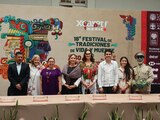 Organizadores del festival, al término de la conferrencia de prensa.