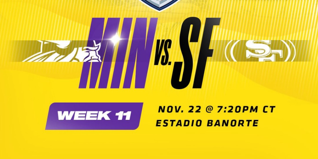 Vikings y 49ers protagonizarán el partido internacional en México.