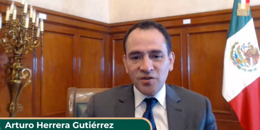 Arturo Herrera, secretario de Hacienda, en videoconferencia.