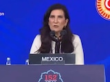 Kenia López durante la 152ª Asamblea de la Unión Interparlamentaria