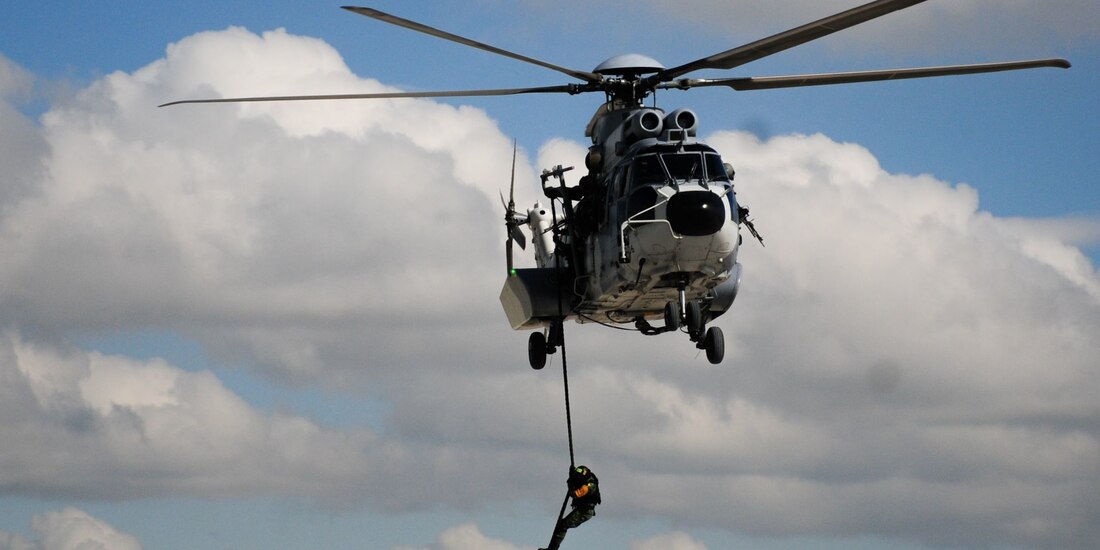 Un helicóptero de la Fuerza Aérea Mexicana, en fotografía de archivo.