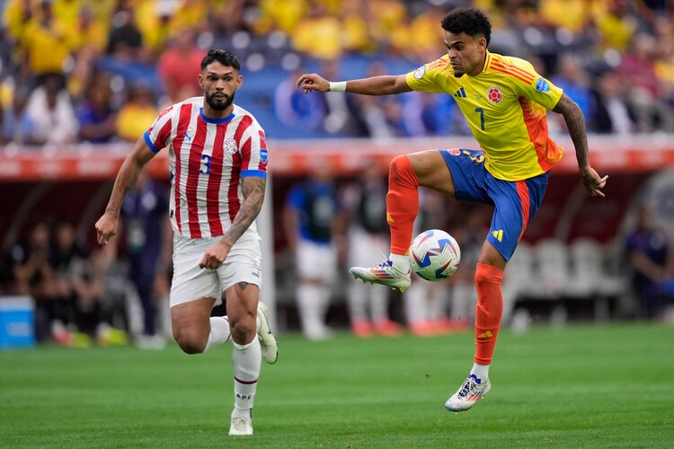 Una acción del Colombia vs Paraguay, partido de la fase de grupos de la Copa América 2024