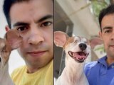 Hombre rescata a perrito sin ojos que fue abandonado.