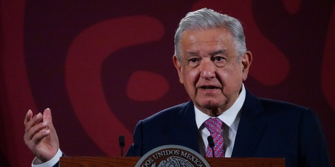 Presidente de México Andrés Manuel López Obrador durante la conferencia matutina