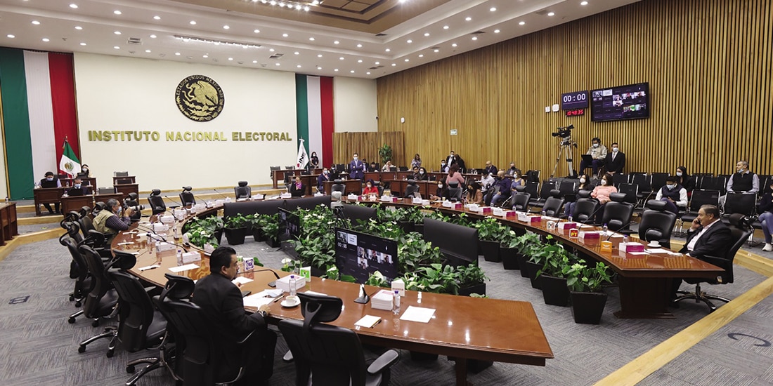 Sesión del Consejo General del INE, en una fotografía ilustrativa.