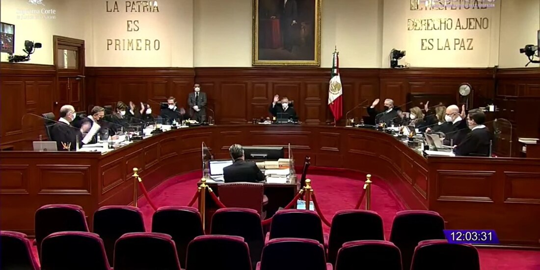 Sesión anterior de la Suprema Corte de Justicia de la Nación.