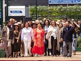 CLARA BRUGADA, ayer, en la inauguración