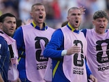 Jugadores de Bosnia y Herzegovina durante el juego ante Estados Unidos.
