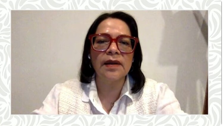 La directora general de la CFE, Emilia Calleja Alor, explica el despliegue de plantas generadoras y la recuperación de la red de comunicaciones.