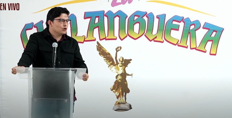 Paulo Emilio García González, diputado de Morena en la Ciudad de México, durante "La Chilanguera".