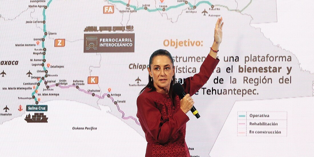 Claudia Sheinbaum, Presidenta de México, ayer, en conferencia de prensa.