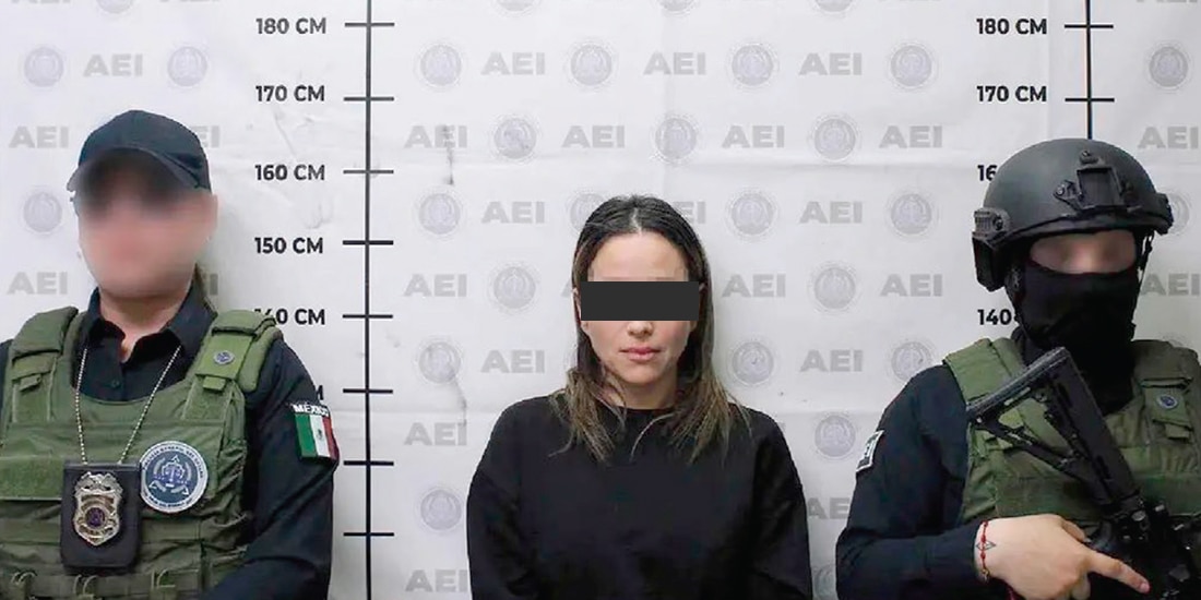 Roxana “N”, tras ser detenida por autoridades de Baja California, el 2 de mayo.