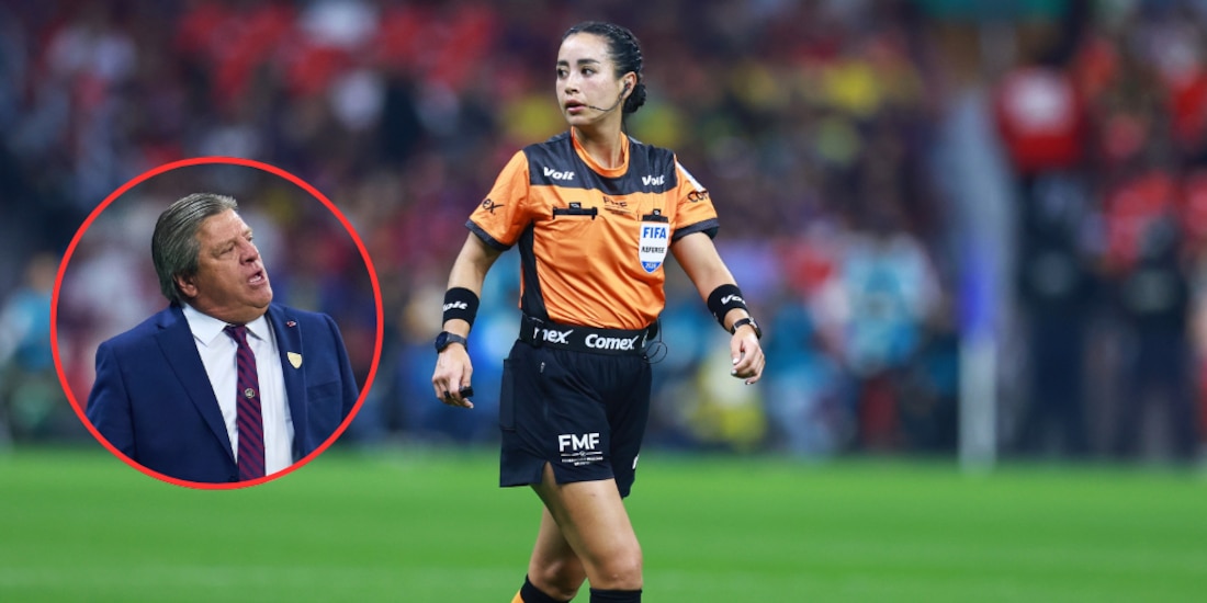 Katia Itzel García retó a Miguel Herrera con la mirada.