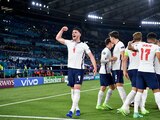 Jugadores de Inglaterra celebran un gol ante Ucrania en la Eurocopa 2021