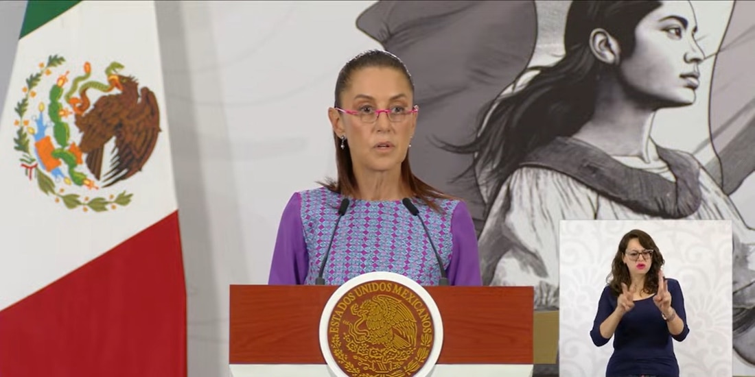 Claudia Sheinbaum, Presidenta de México, este jueves en Palacio Nacional.