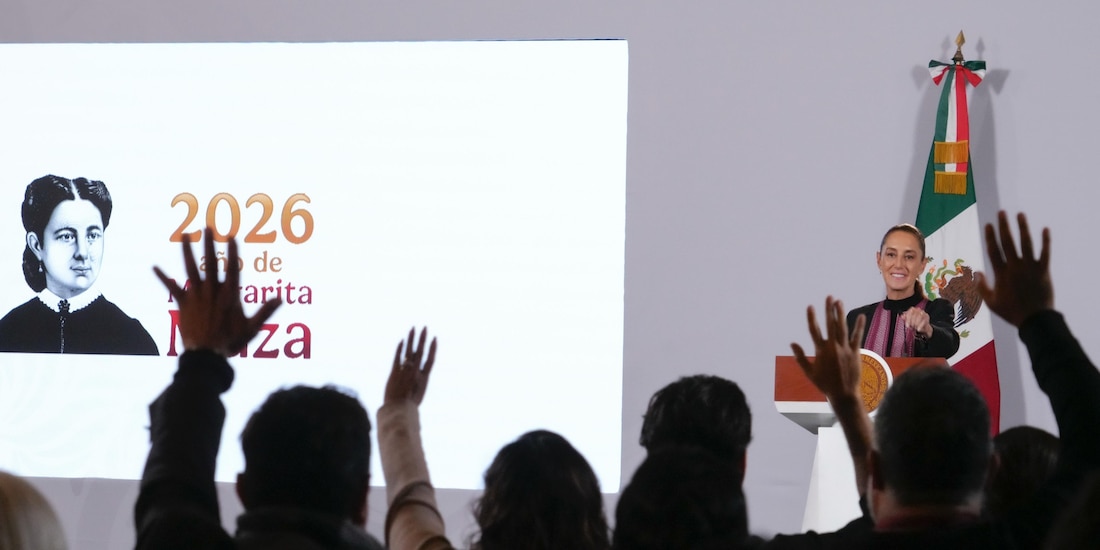 Conferencia de Claudia Sheinbaum Pardo en Palacio Nacional.