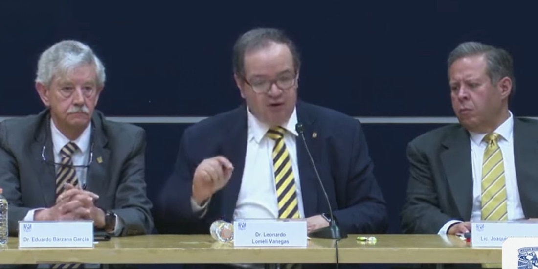 El rector de la UNAM, Leonarlo Lomelí Vanegas, acepta la recomendación de la Comisión Técnica.